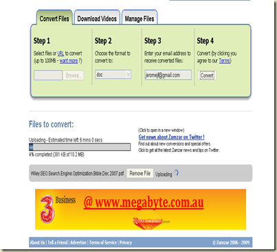 zamzar file conversion