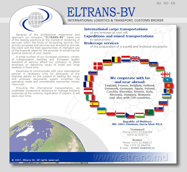 eltrans.md - International logistics and transport, customs broker