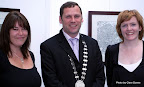 Sinead O'Reilly Arts Officer, Cllr Barry Cowan Chairman of Offaly County Council and Mary Cremin Curator at the launch of the Open Submission Exhibition 2008.
