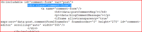 comment - form