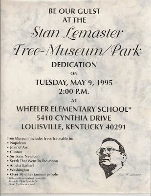 dedication invitation, Wheeler tree museum