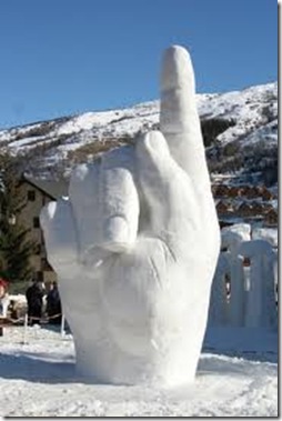 sculpture sur neige