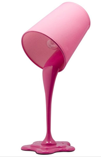 lampe Peinture Fushia Lampe à poser design