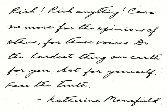 1 Quote - Katherine Mansfield