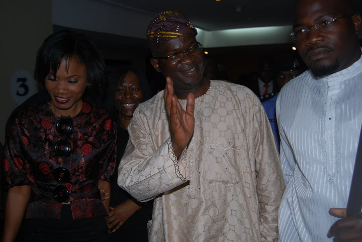Funmi Iyanda with Lagos State Governor - Babatunde Fashola