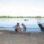Sheryl and David on our cottage beach on Crystal Lake. &ndash; 01-Aug-2010