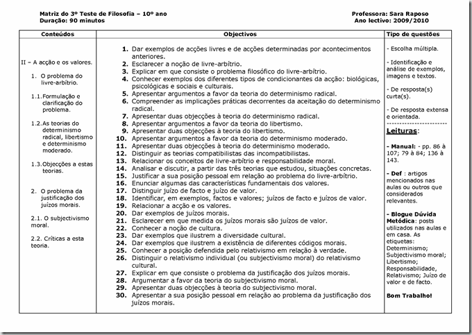 Matriz 3º teste 10º S 09 10