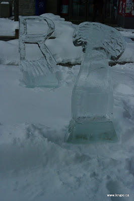 Ice Sculptures in front of the Rotman Building at the University of Toronto