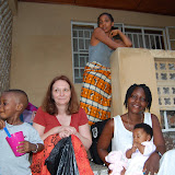  &ndash; Kadijah, Julian Cole, his baby sister, Ruth and his mother, Maranda with Vicki on St. Laurence House porch.…. © 2007 NHA Photos