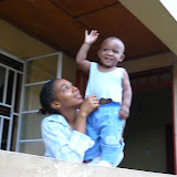  &ndash; Roo waves bye bye to his sisters as they leave for school…. © 2007 NHA Photos