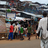  &ndash; Walking into Kroo Bay, Freetown, Sierra Leone . …. © 2008 September NHA Media Photos, James B. Mansaray, photographer.