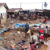  &ndash; Flood Damage: Kroo Bay cleans up after flood. …. © 2008 September NHA Media Photos, Salu Bangura, photographer.