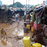  &ndash; Flood Damage: Kroo Bay cleans up after flood. …. © 2008 September NHA Media Photos, Salu Bangura, photographer.
