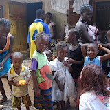 &ndash; Vicki Hicks with some children in Kroo Bay, . …. © 2008 September NHA Media Photos, James B. Mansaray, photographer.