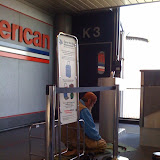  &ndash; Fr. Seraphim praying in airport on way to Sierra Leone...© 2008 NHA Photos, Vicki Hicks, photographer. September 2008