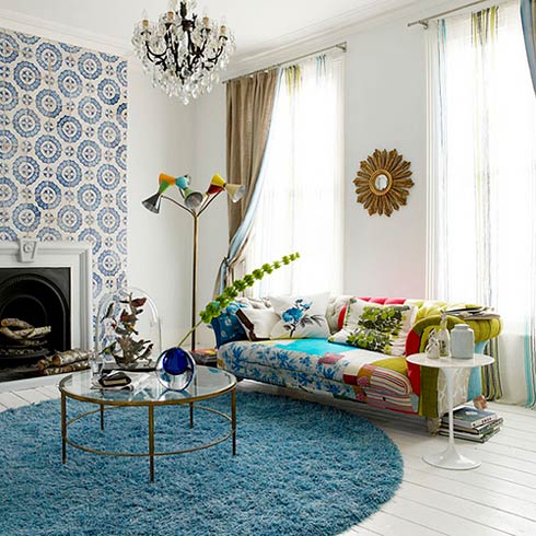 Interior Design: Modern living room interior with sofa 