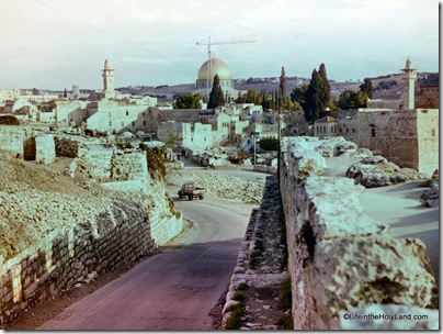 Old City southern wall with Dome of the Rock, db6401192102 Old City southern wall with Dome of the Rock, db6401192102