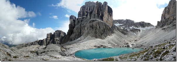 Lech de Pisciadu - glacial lake in the uppermost bowl