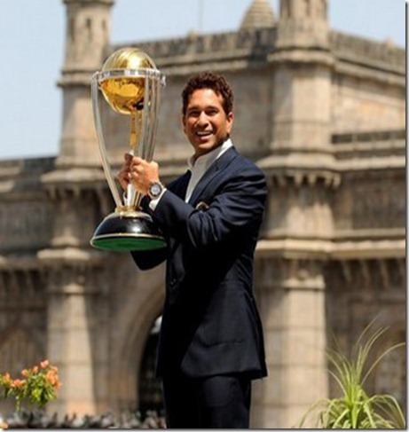 Sachin tendulkar with worldcup