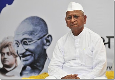 Anna Hazare who began fast unto death