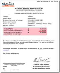 certificado tipo