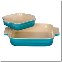 9' Square Baking Dish with Bonus 5' Baking Dish in Caribbean