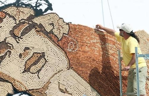 Saimir Strati Toothpick, Nail, Cork Art