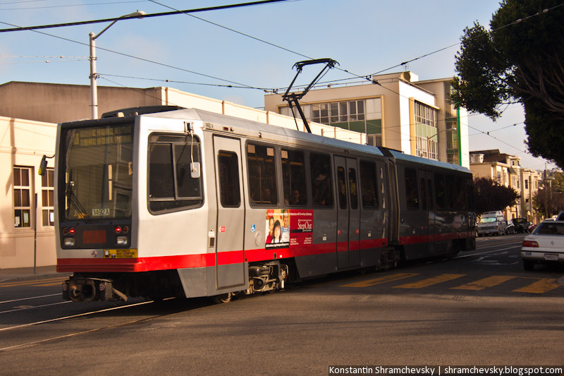 USA California San Francisco Trams США Калифорния Сан Франциско Трамваи