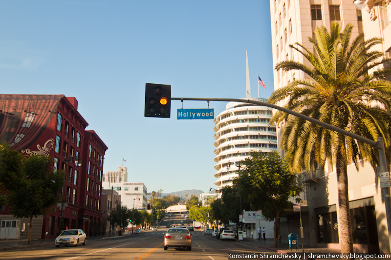 USA California Los Angeles Hollywood Capitol Records США Калифорния Лос Анджелес Голливуд Капитоль Рекордс