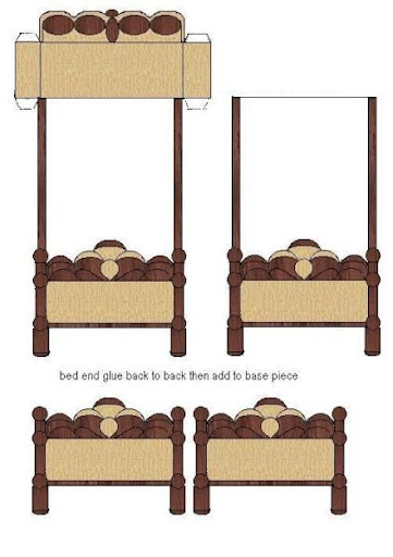 Maqueta de una Cama Recortable de una cama
