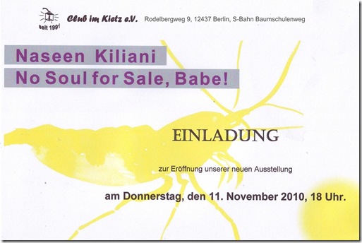 Einladung Vernissage Club im Kietz Baumschulenweg Naseen Kiliani Einladung Vernissage Club im Kietz Baumschulenweg Naseen Kiliani