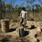 und nochmals sieben - oder eher den Dreck rauswaschen.