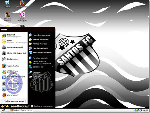 Tema do santos futebol clube para Windows xp – Deixe seu computador com a cara do peixe