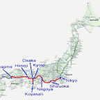 I started in Tokyo, and went to Osaka. From there, I went to Kyoto, Himeji, MIyajima and Koyasan. On the way back to Tokyo, I made two stops: one in Nagoya and one in Shizuoka.