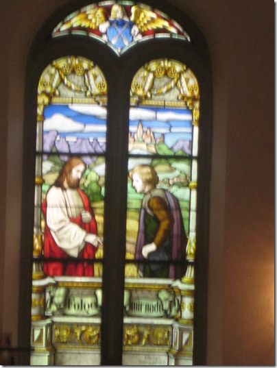 Stained glass window in the  Schmiedrued church  184