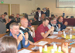 2007-09-16 Poznań. XI Fajkowy Puchar Novotel. Od lewej z fajkami siedzą: Waldemar Kaczmarek, Bogdan Galusiński, Zbigniew Pietrzak, Lech Wysocki, Bartosz Blij.