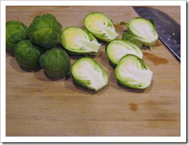 brussel sprouts cut in half