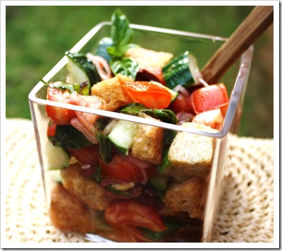 summer tomato bread salad panzanella