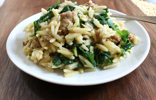 [orzotto, collard greens, migliorelli frozen, sausage, onion, fennel, pecorino, dancing ewe, farm[4].jpg]