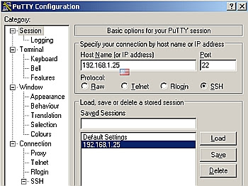 putty open terminal window