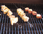 french toast skewers and bacon-wrapped bananas