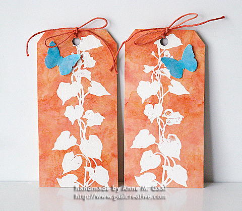 Embossed Alcohol Ink Tags