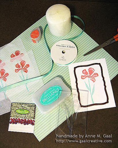 Supplies used for this candle and card set Supplies used for this candle and card set