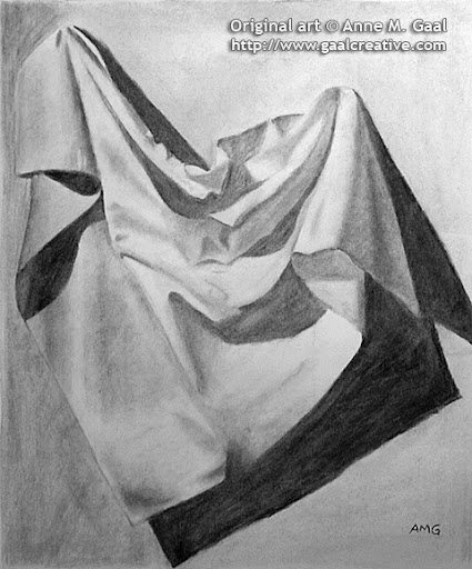 Charcoal Drapery Still Life
