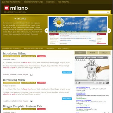 milano blogger template