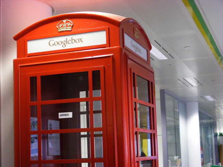 Googlebox This actually was a telephone box!