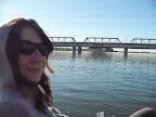  &ndash; On the pedal boat at Tempe Town lakes, with bridges behind