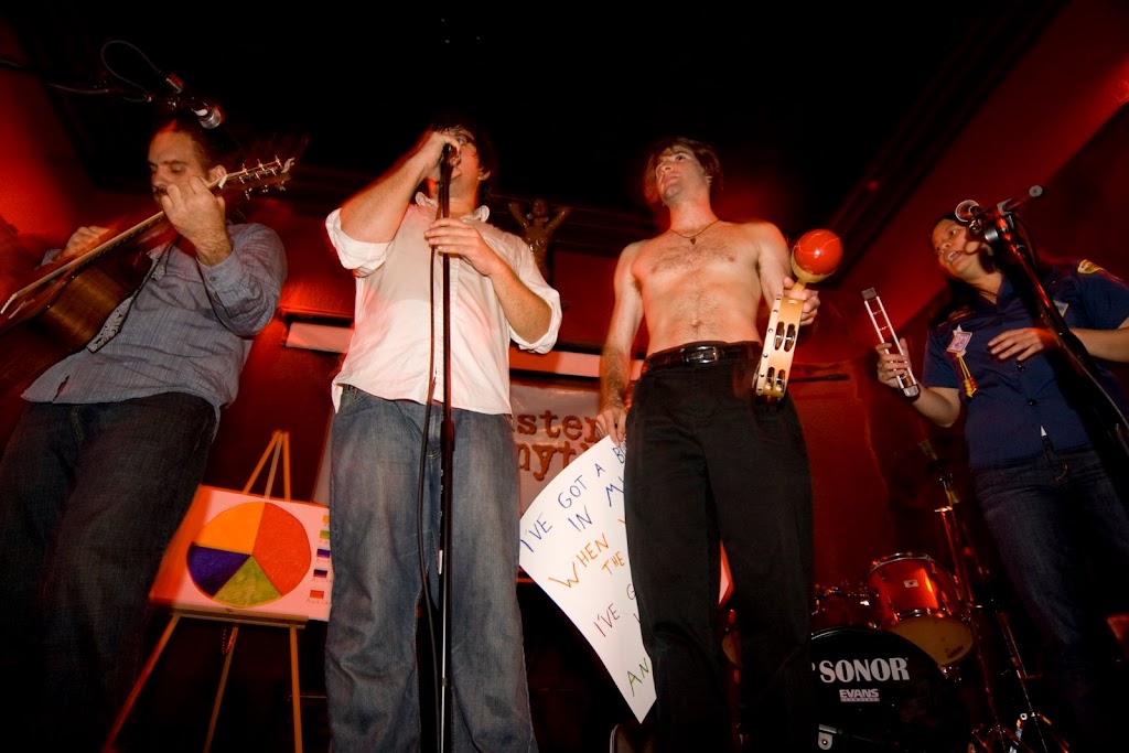 Whole band onstage at Slim's