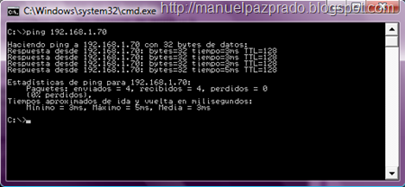 Ping a un host de red local Ping a un host de red local