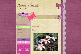 Plantilla Púrpura y Lavanda